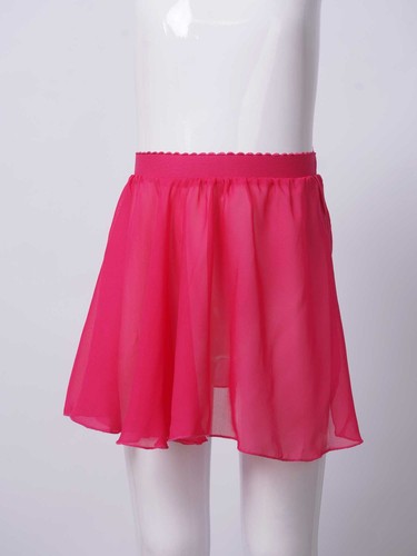 Girls Basic Chiffon Floral Wrap Skirt Ballet Pull-On Skirt Ballroom Dancewear - Picture 58 of 80