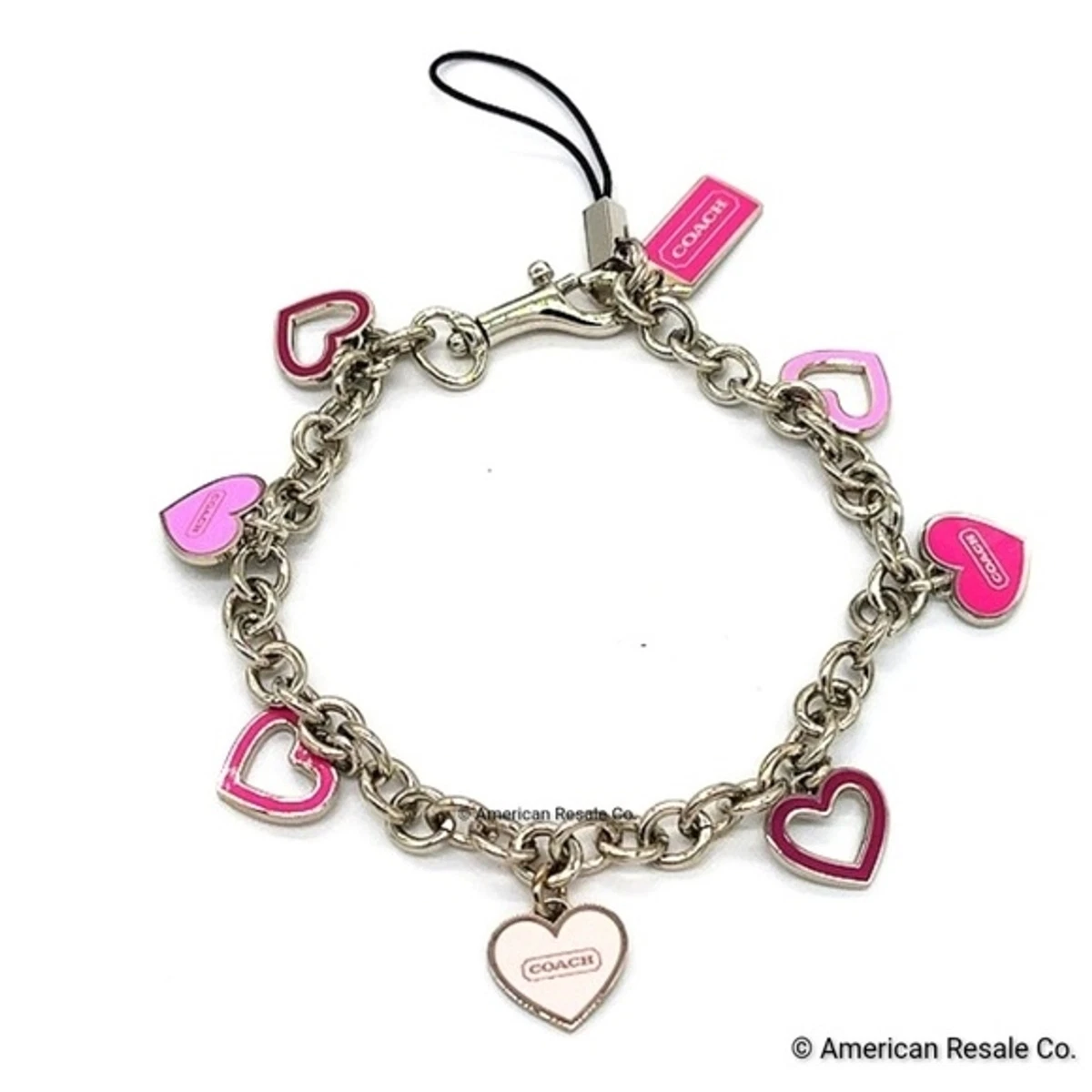 SALE Vintage COACH Multi Heart Purse Charm Handbag Bracelet