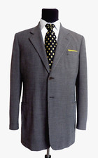 Giorgio Armani black label vintage two button brown Taupe nail head suit 42R