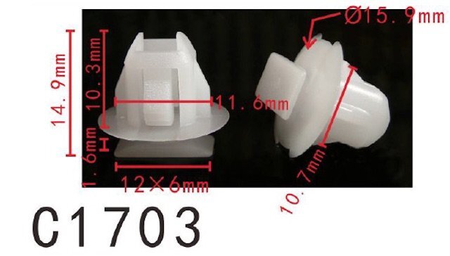 5PCS AUTOBAHN88 Wheel opening moulding Clip 76882JG00A Fit NISSAN