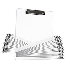 Plastic Clipboards Set of A4 Acrylic Clear Board 8.5x11 for Classroom, 30