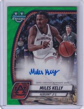 Miles Kelly 2024-25 Bowman University Chrome #76 Green Wave Autograph Auto /85