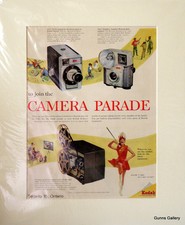 Choose from Original 1950's /60'sVintage Matted Kodak Film & Camera Magazine Ads