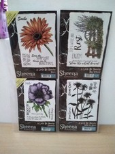 Sheena 4X New Stamp Bundle, Flower Theme, Not In Original Packaging. See Info #1