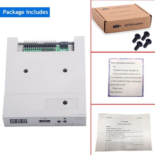 Gotek SFR1M44-U100 3,5 pouces 1,44 Mo émulateur lecteur de disquette SSD USB gris - Photo 7/9