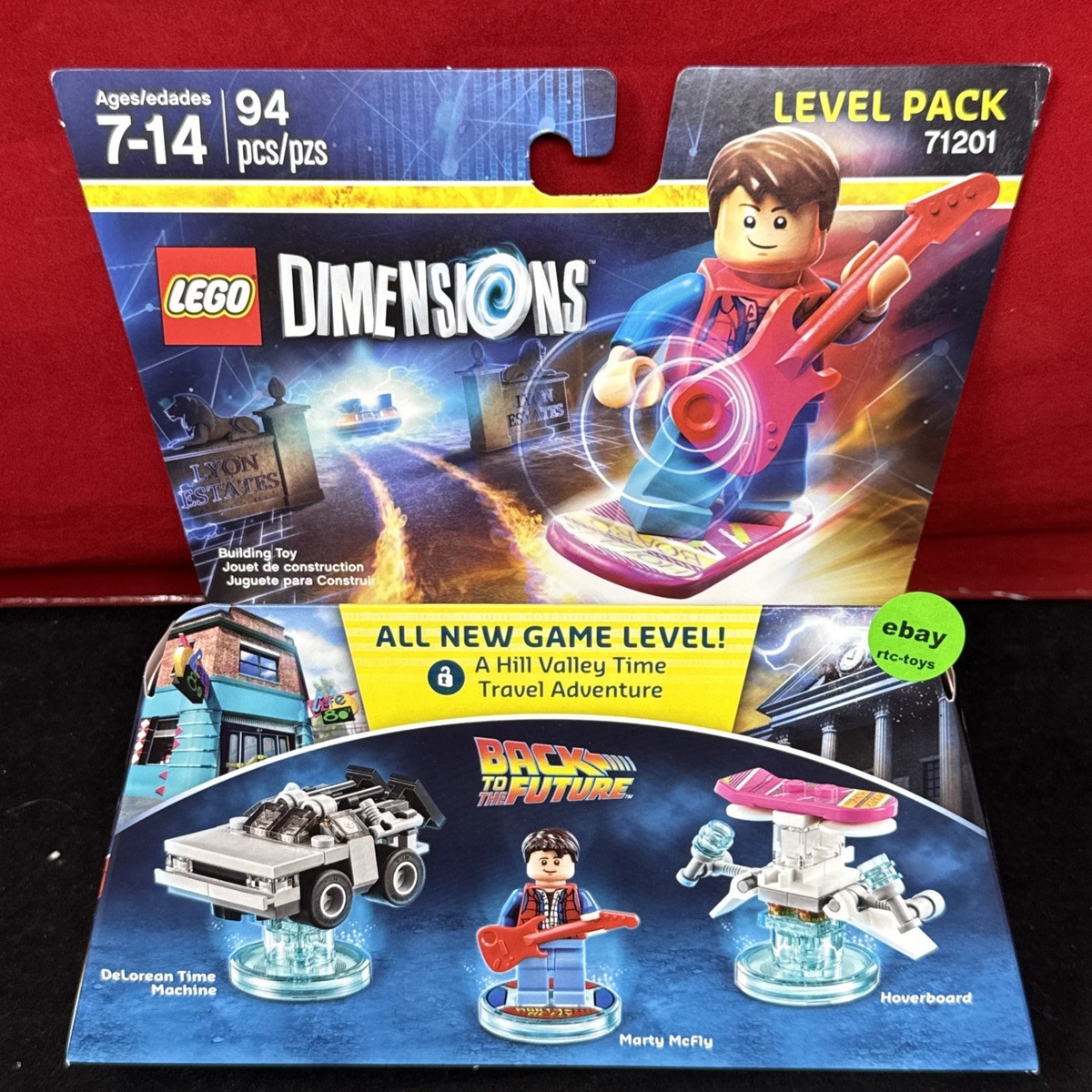 Lego Dimensions Back to the Future DeLorean Marty McFly Level Pack