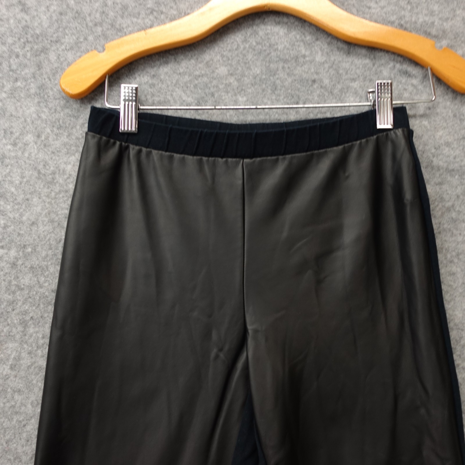 RALPH LAUREN Girls Black Leggings LARGE 12 14 Faux Leather Moto Rocker Y2K 26x24 thumbnail 9