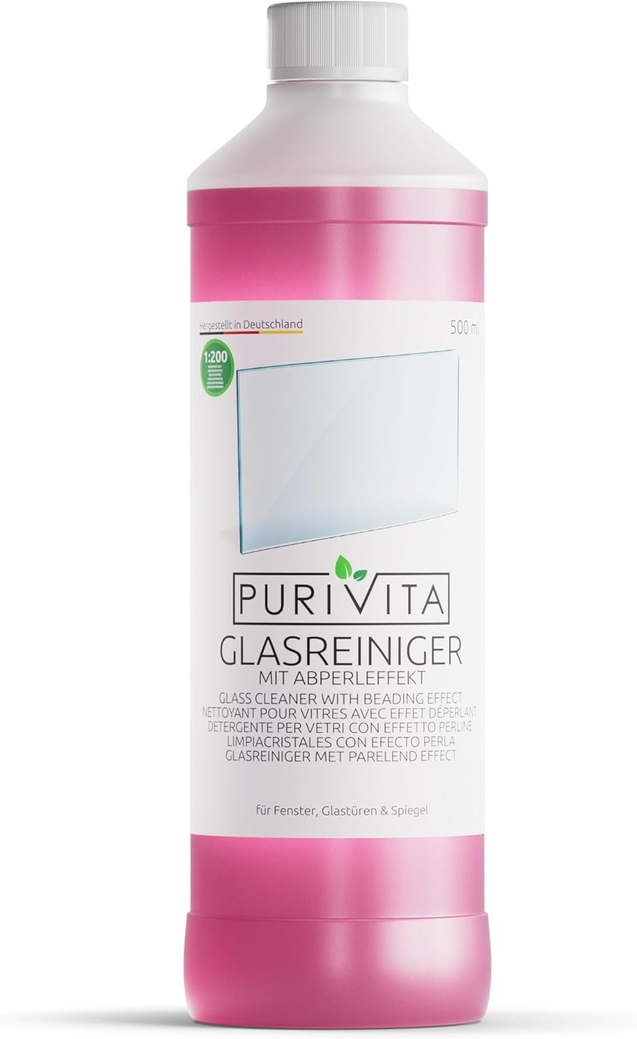 ® Detergente per Vetri Con Effetto Perline [500ML] - Concentrato 1:200 - Deterge