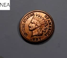 1887 Indian Head Penny Cent ~ Almost Uncirculated AU ~ ZI382