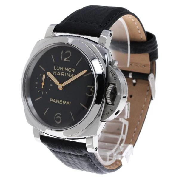 Panerai — Officine Panerai Luminor Marina 1950 PAM00422 47mm SS Black Dial Watch #C2898