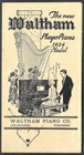 1924 WALTHAM PLAYER PIANO &1896 EVERETT PIANO BROCHURES+PIANO & ORGAN TRADE CARD — photo 2