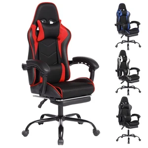 Gaming Chair Sports Car Driving Seat PU Material Moulded Sponge Massage
