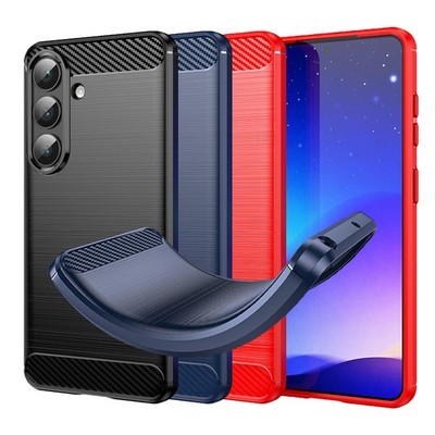 TPU Hülle für Samsung Galaxy S26 PLUS Carbon Fiber Skin Brushed Schutzcover Case