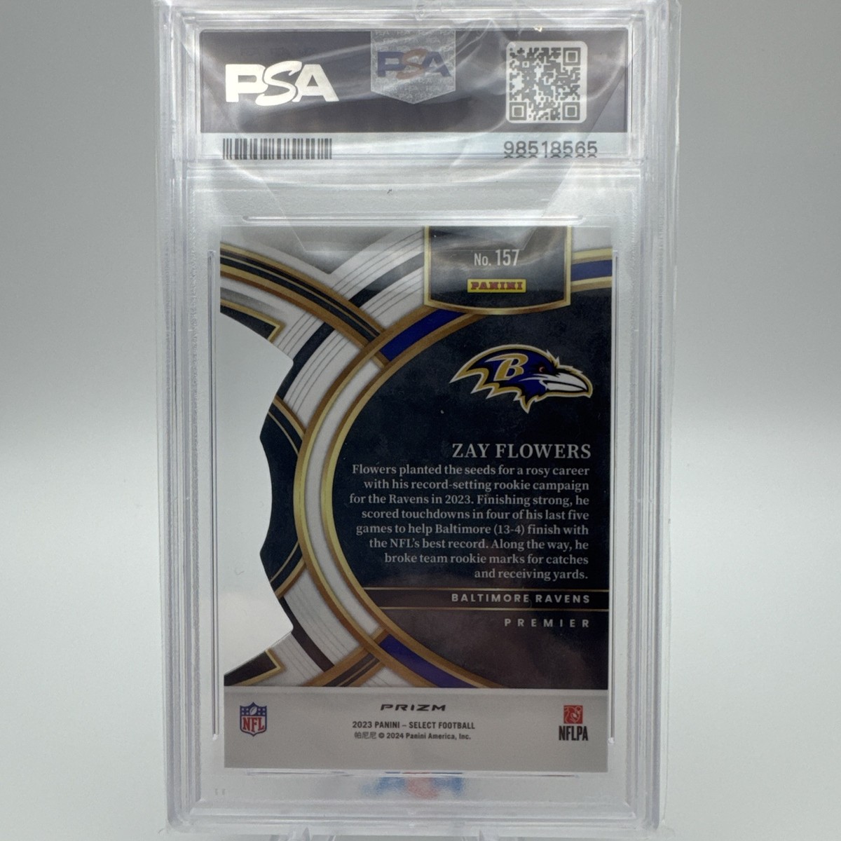 2023 Panini Select - Premier Level Zebra Prizm Die-Cut #157