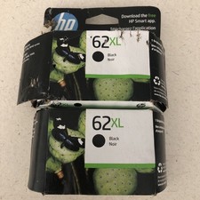 HP 62XL High Yield Black Ink Cartridges 2-Pack EXP JAN 2024