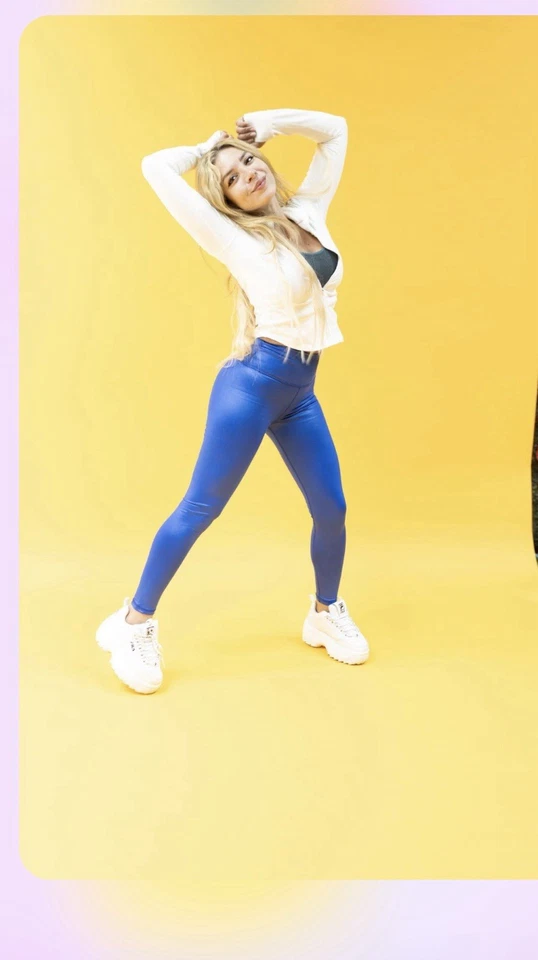 Nuevos Leggings Imitación Cuero SUPER KING Multicolor Talla M Cintura Compresión Foto 4 de 4