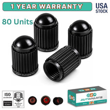 80 Pcs Tire Valve Stem Caps Black Car Truck Wheel Dust Caps Universal Fit 80 Pcs Tire Valve Stem Caps Black Car Truck Wheel Dust Caps Universal Fit