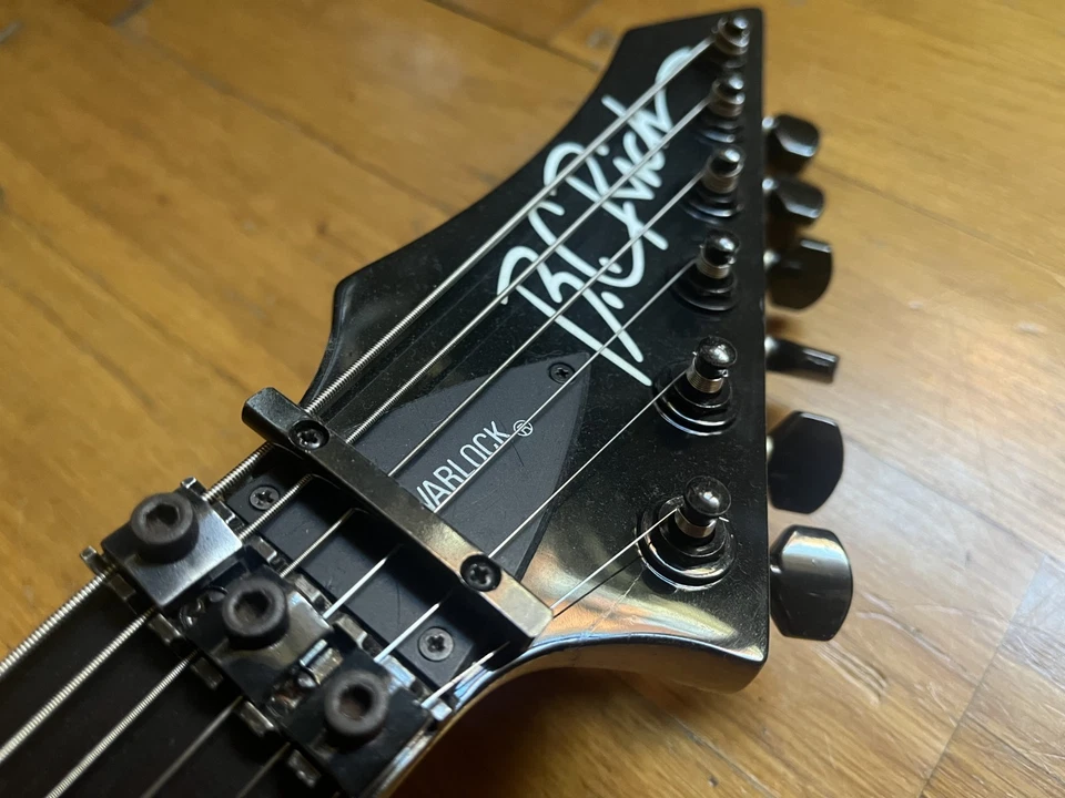 B.C. Rich Warlock NJ Series 1988 Japan Black Floyd Rose w/ reverse headstock - Imagen 4 de 4
