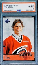 2003-04 Upper Deck Eric Staal Carolina Hurricanes #206 PSA 8 NM-MT Rookie Card. rookie card picture