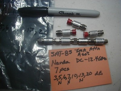 SAT-85 SMA Attenuator Assortment DC-12.4 GHz, Narda 7 pcs