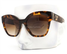 Prada Sunglasses SPR 17Z VAU-6S1 Honey Brown Tortoise Gold Logo with Case