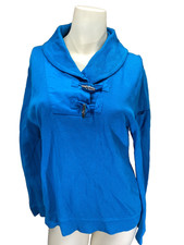   Lauren Ralph Lauren Sweater Cotton Top Women  s Large Blue, Long Sleeves