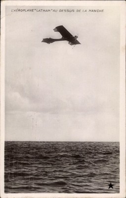 Postcard L'Aeroplane Latham au dessus de la Manche, aircraft - 4748844