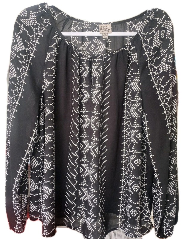Women’s Como Vintage Black Top Size XL