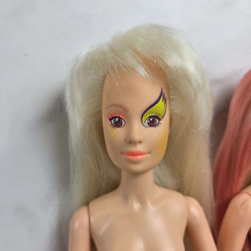 Lote de 3 muñecas Hasbro Jem & the Holograms 1985 TLC vendidas desnudas para piezas Foto 3 de 4