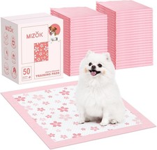 MIZOK Puppy Pads 22"x 22" with Leak-Proof Quick-Dry Design Pee Pads for Dogs Pot