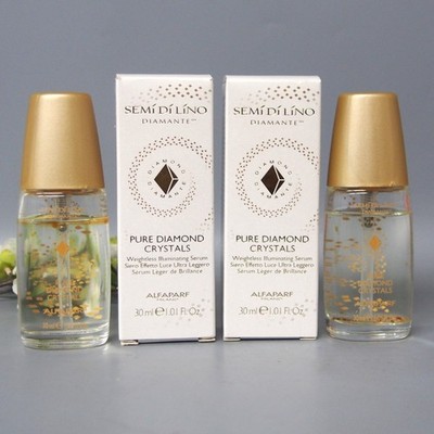 2 PACK Alfaparf Semi Di Lino Pure Diamond Crystals Illuminating Serum 1.01oz