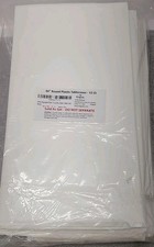White Disposable Plastic Tablecloth for Round Tables 12 Pack , Open Box