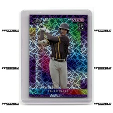 2023 Leaf Vivid Proof - Ethan Salas Rookie 1/1 Purple Laser