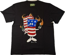 Denim Tears Firecracker Burn Black Graphic Print T Shirt Jewels Large Brand New