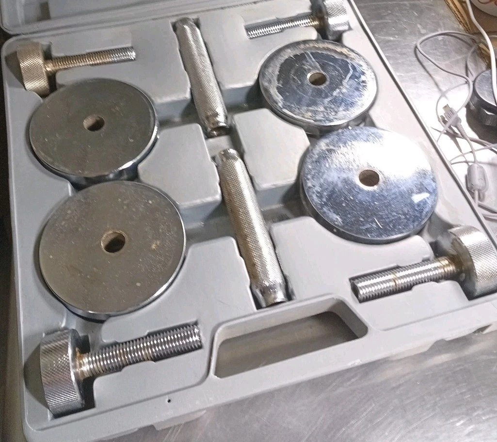 VTG RETRO Performax 20 Lb Chromed Dumbell Set W/Case See Pics Taiwan Lifting