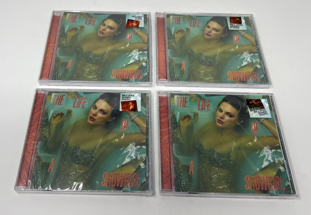 Taylor Swift The Life of a Showgirl CD Signed Autograph Photos 1-4 Complete Set