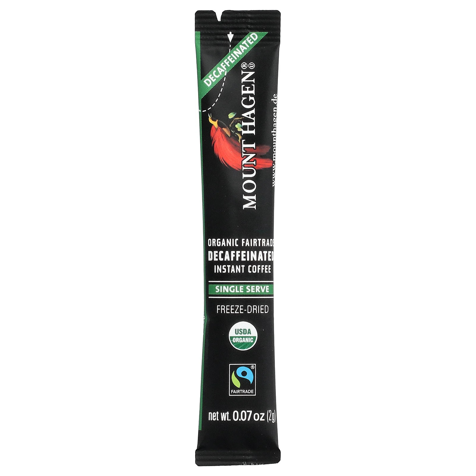 Organic Fairtrade Instant Coffee, Decaffeinated, 25 Single Serve Sticks, 1.76 oz