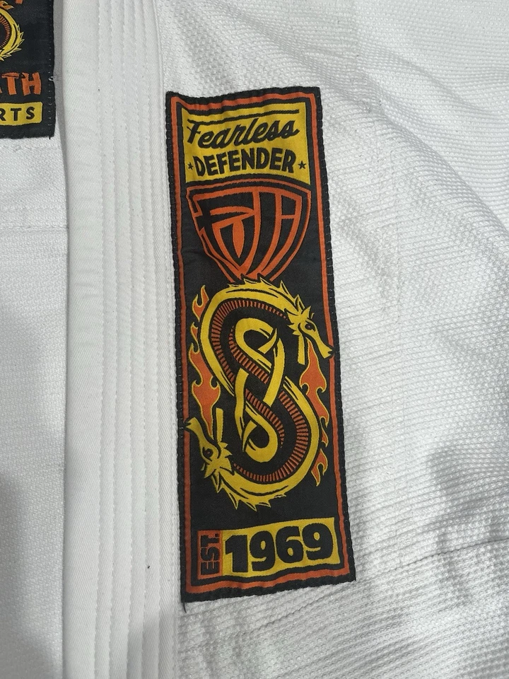 Fuji Lightweight Valiant Strength Edition Mens Brazilian Gi Jiu-Jitsu BJJ White - Image 3 of 4
