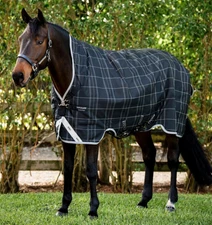 Rhino Wug Horseware Ireland Sheet Lite 0g 78 Black/Grey Plaid