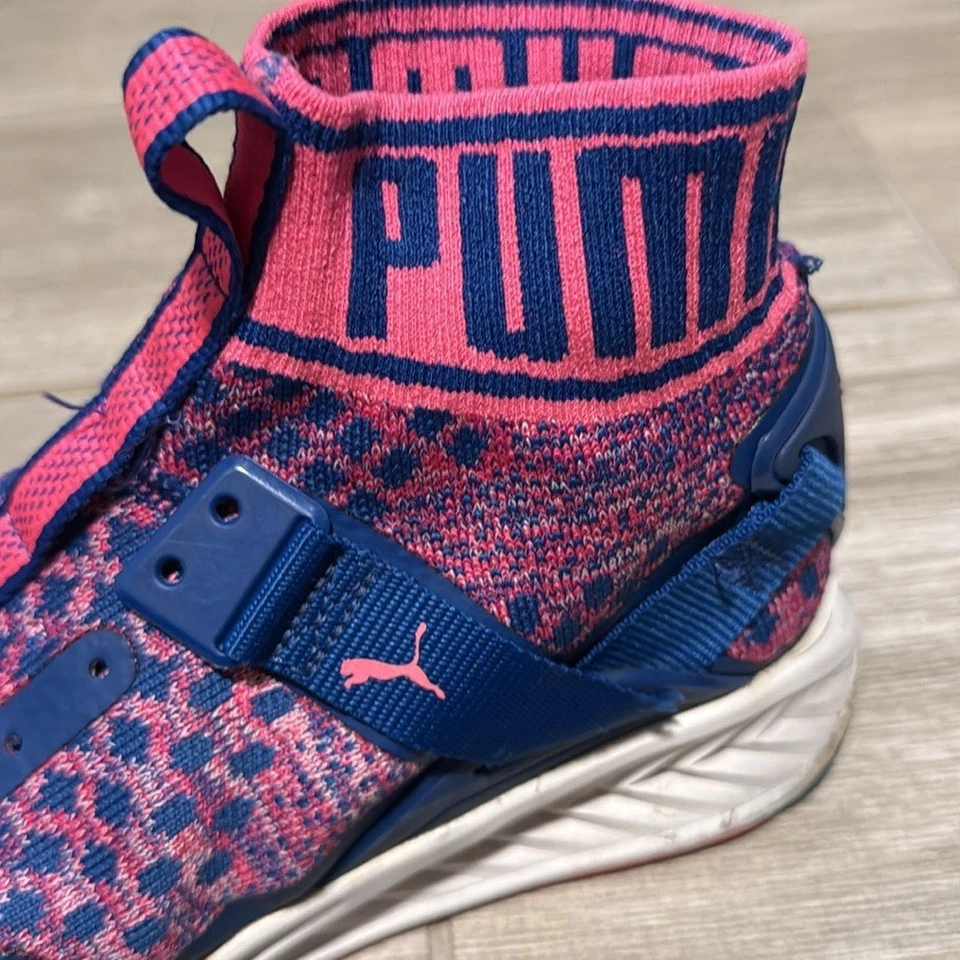 Bicicleta Elíptica Puma Ignite Evoknit Para Mujer Azul Rosa Talla 9.5 Camisetas Altas Foto 3 de 4