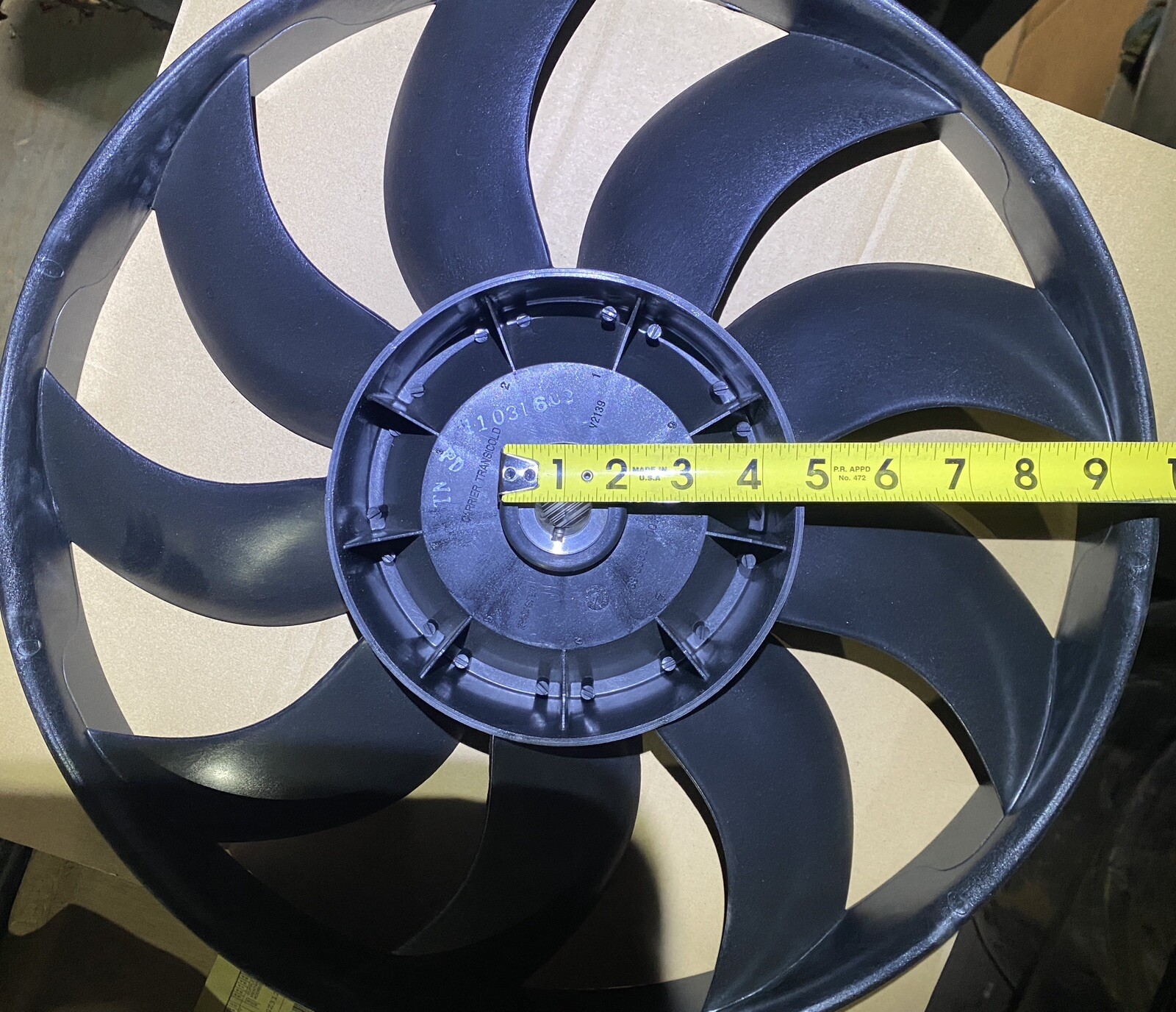 CARRIER TRANSICOLD FAN 38-00585-00 APPLICABLE TO: 69NT40−489−100 