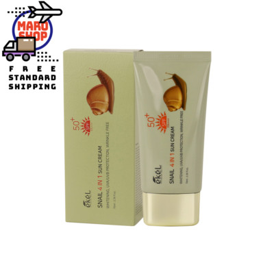 EKEL Snail 4 In 1 Sun Cream SPF 50+ PA+++ 70ml / 2.36 fl oz
