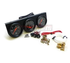 2-5/8" Triple Mechanical Gauge Kit Universal Oil Pressure Water Volt AMP Meter 