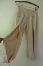 Pink pants light pink open leg S women's tie ankle