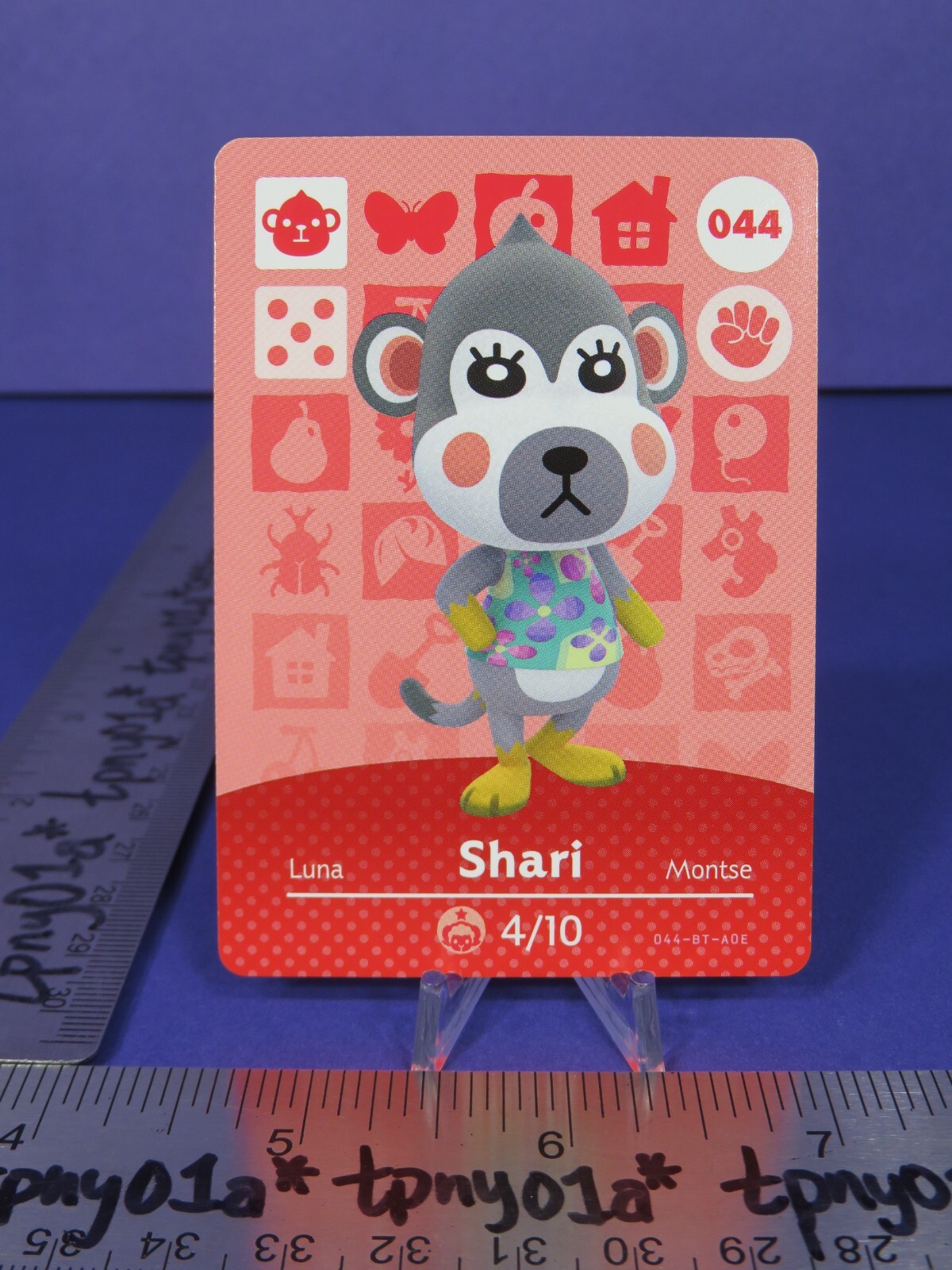 SHARI #044 Authentic US Pack Fresh Animal Crossing Series 1 Amiibo Card eSE