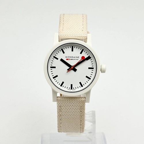 Mondaine Essence 32mm White Dial Nylon Ladies Watch MS1.32111.LT - Picture 2 of 5