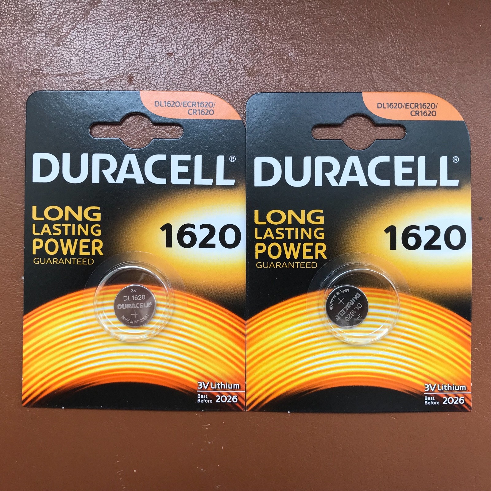 Duracell CR1620 Coin Cell Battery 3V Lithium DL1620 1620 BR1620 LONGEST