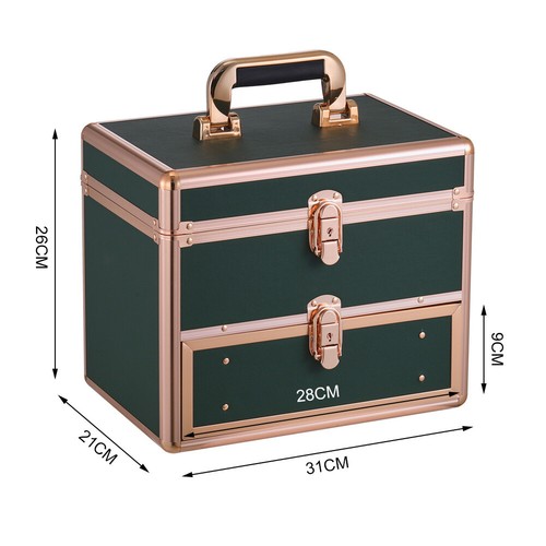 3 in 1 Makeup Trolley Case Mobile Beauty Vanity Hairdressing Case with Drawer - Picture 22 of 24