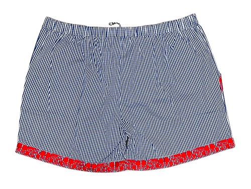 Layerz Clothing Red Floral Embroidered Shorts Gingham Check Blue White Size XL - Imagen 22 de 24