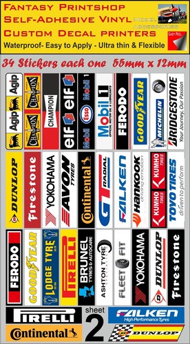 SCALEXTRIC SLOTCAR Building Barrier Trackside Stickers Decals x 34 - sheet 5a - Picture 3 of 9